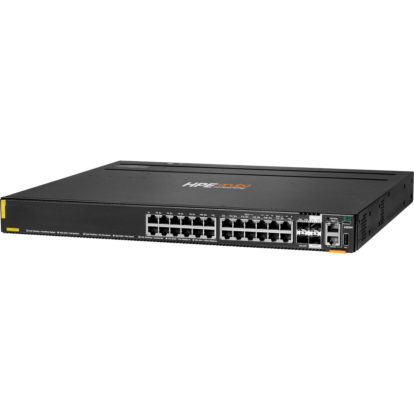 HPE Aruba Networking CX 6200M 24G Class4 PoE 4SFP+ TAA Switch
