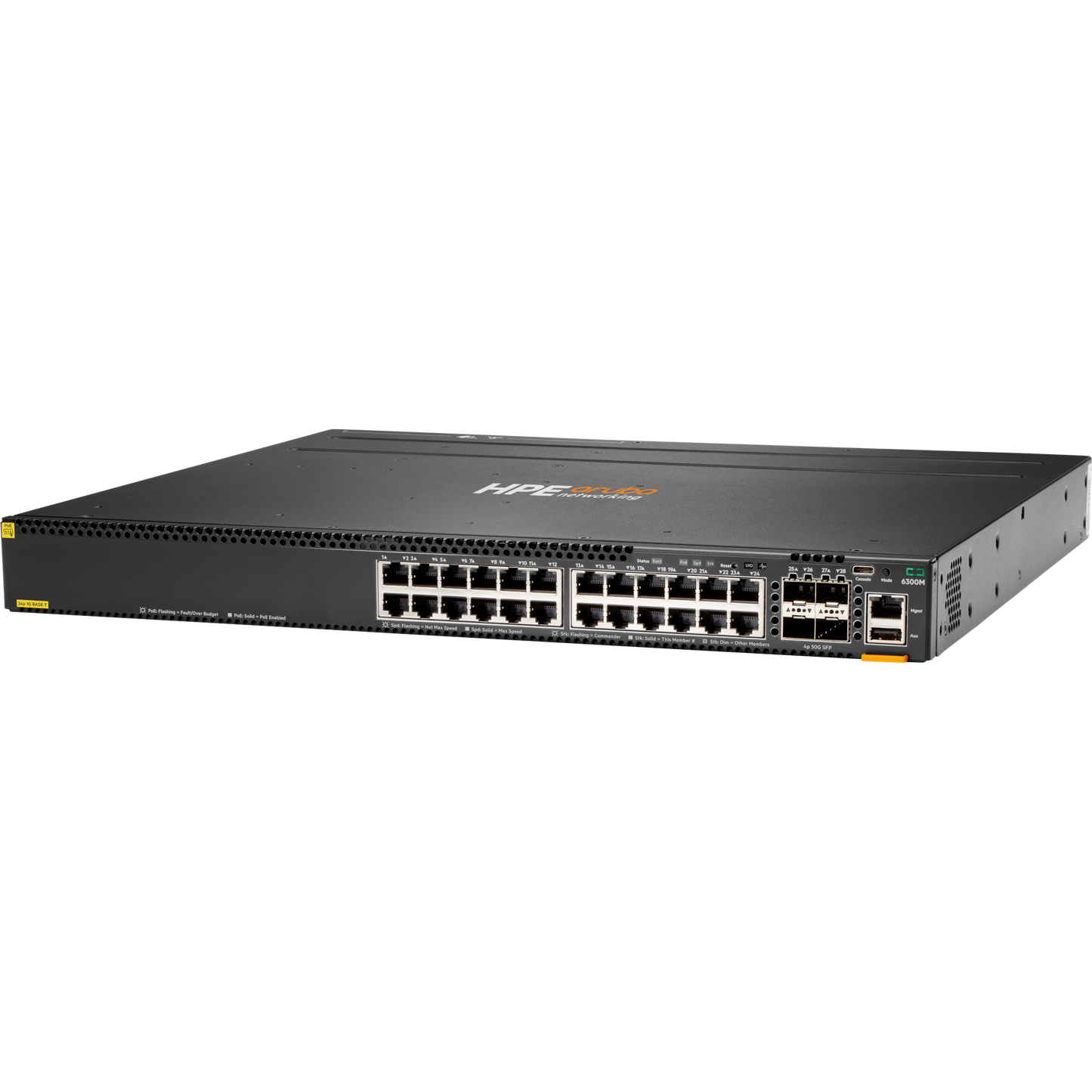 HPE Aruba Networking CX 6300M 24p 10M/100M/1G Class4 PoE 4p SFP56 50G TAA Switch