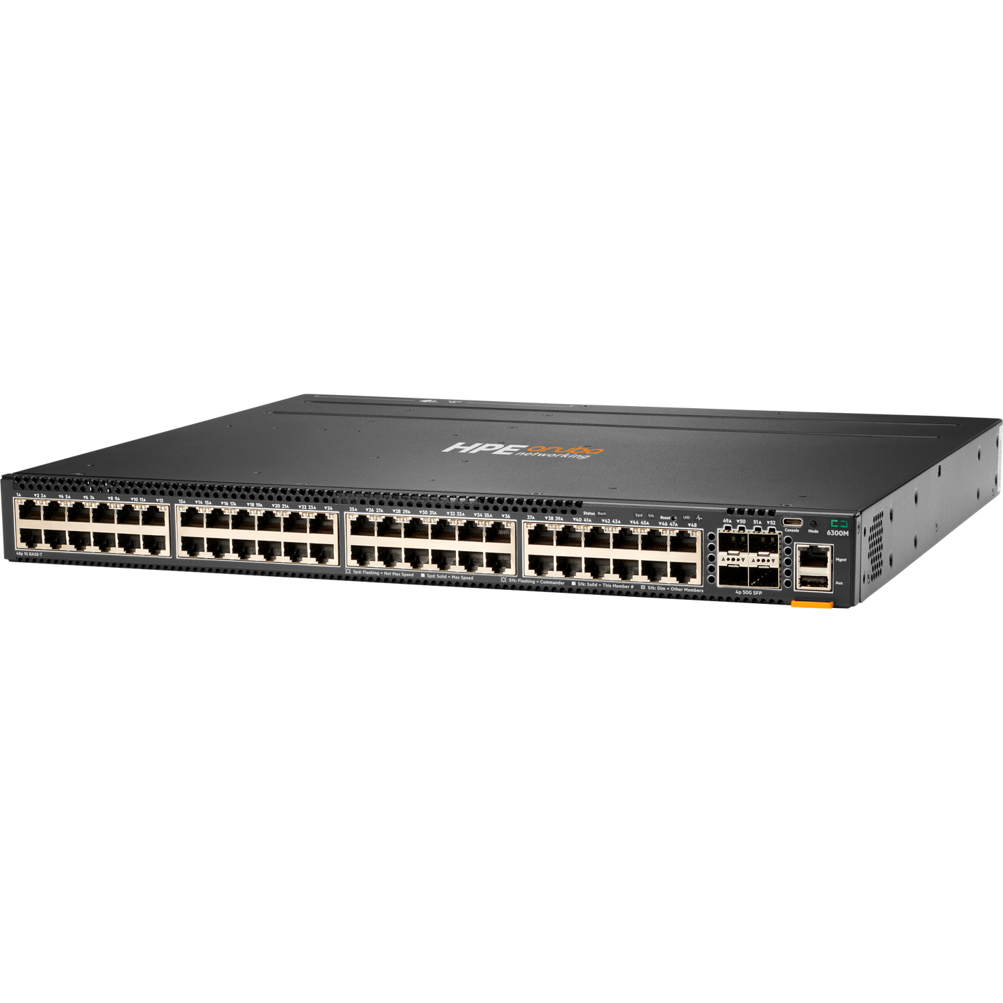 HPE Aruba Networking CX 6300M 48p 10M/100M/1G 4p SFP56 50G TAA Switch