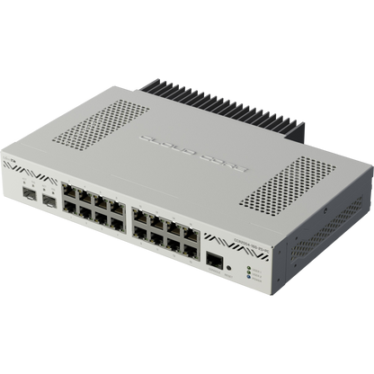 MikroTik Cloud Core 16 Port Gigabit 2SFP+ Passive Cooling Router [CCR2004-16G-2S+PC]