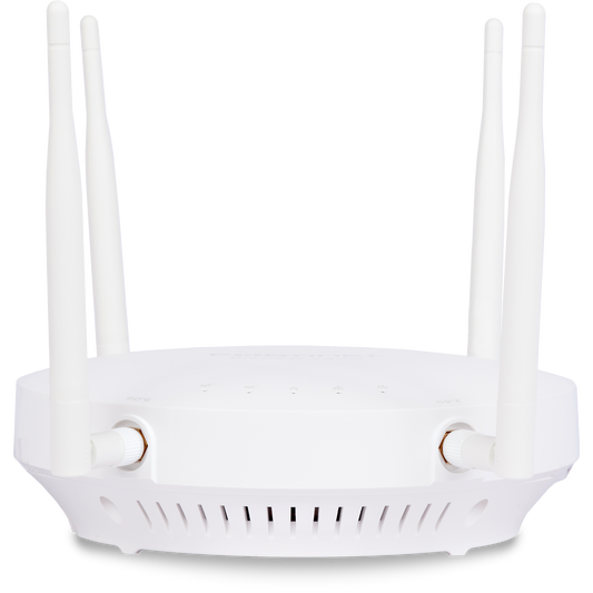 FortiAP-223E Indoor Wireless  AP - Dual radio (802.11 b/g/n and 802.11 a/n/ac Wave 2, 2x2 MU-MIMO), external antennas included, 1 x 10/100/1000 RJ45 port, BT / BLE. Ceiling/wall mount kit included.For power order: 802.3af PoE injector GPI-115 [FAP-223E-A]