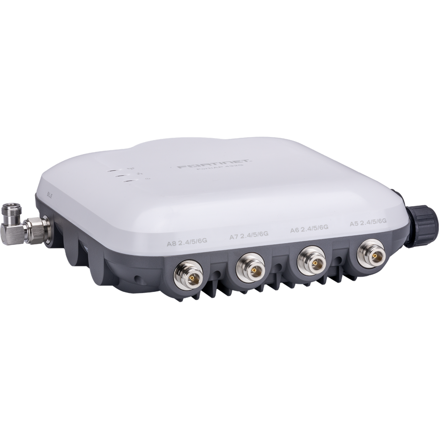 FortiAP-432G Outdoor Wireless FortiAP - Tri radio (Wi-Fi 6E IEEE 802.11ax Tri-band 2.4/5/6GHz and dual 5G operation 4+4+4 streams in 3 radio) [Note: 6GHz band not available in all regulatory domains. Use of the 6GHz band subjects to regional [FAP-432G-EO]