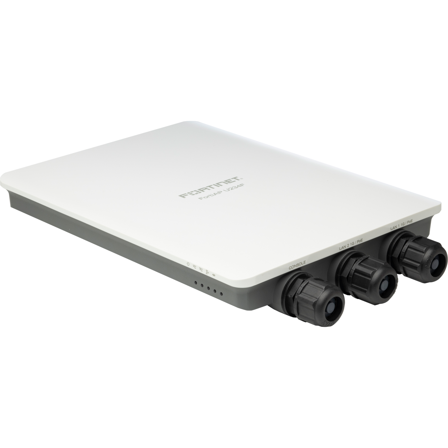 FortiAP-U234F Outdoor Universal AP - Tri radio (1x 2.4GHz/5GHz 2x2 Wi-Fi 6, 1x 5GHz 2x2 Wi-Fi 6, 1x 2.4GHz/5GHz 2x2 Wi-Fi 5), internal antennas, 2x 10/100/1000 RJ45, IoT Enabled (BT/BLE), 1x RS-232 RJ45 Serial Port. Pole/wall mount kit and P [FAP-U234F-E]