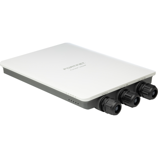 FortiAP-U234F Outdoor Universal AP - Tri radio (1x 2.4GHz/5GHz 2x2 Wi-Fi 6, 1x 5GHz 2x2 Wi-Fi 6, 1x 2.4GHz/5GHz 2x2 Wi-Fi 5), internal antennas, 2x 10/100/1000 RJ45, IoT Enabled (BT/BLE), 1x RS-232 RJ45 Serial Port. Pole/wall mount kit and P [FAP-U234F-E]