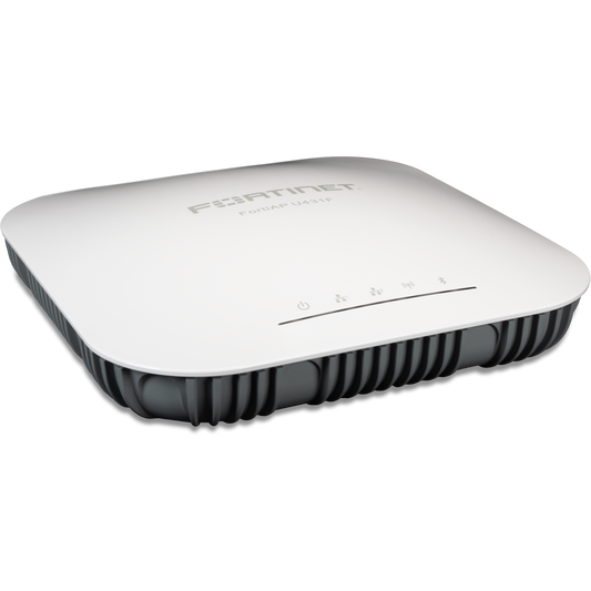 FortiAP-U431F Indoor Wireless Universal AP - Tri radio (2x 802.11 a/b/g/n/ac/ax, 4x4 MIMO and 1x 802.11 a/b/g/n/ac Wave 2, 2x2 MU-MIMO), internal antennas, 1x 100/1000/2500 Base-T RJ45, 1x 10/100/1000 Base-T RJ45, BT/BLE, 1x Type A USB, 1x R [FAP-U431F-E]