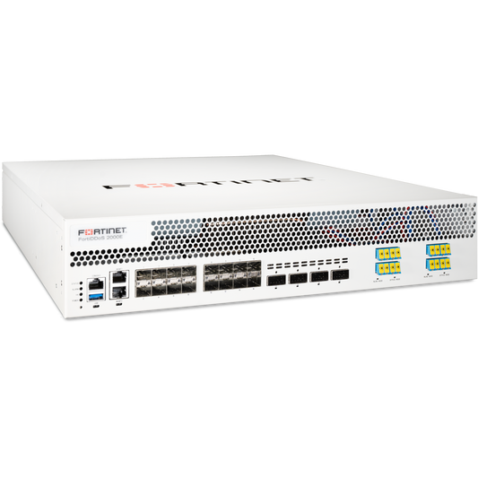 FortiDDoS-2000E-DC DDoS Protection Appliance -- 10 port-pairs DDoS Defence Ports, including 8 pairs x 10 GE SFP+ or GE SFP and 2 pairs x 40 GE QSFP+ or 100 GE QSFP28, with 2-link optical bypass module used with SM DR/LR/ER/ZR (1310/15550nm) [FDD-2000E-DC]