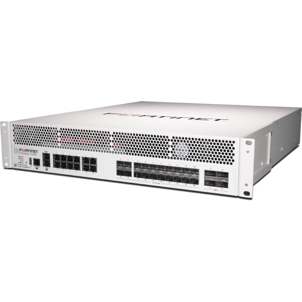 FortiGate-2200E Hardware plus 1 Year FortiCare Premium and FortiGuard Enterprise Protection [FG-2200E-BDL-809-12]