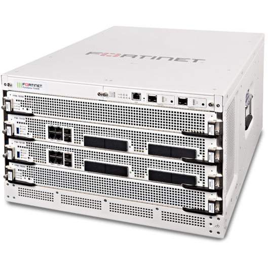 FortiGate-7040E-8 6U 4-slot chassis with 2x FPM-7620E Processor Modules, 2x FIM-79xxE-C specified at purchase, 1x Manager Module and 3x hot swappable redundant PSU [FG-7040E-8]