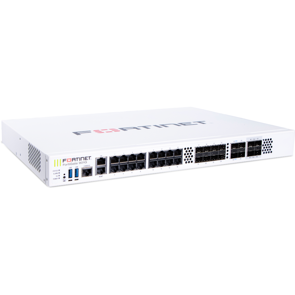 FortiGate-901G-DC Hardware plus 1 Year FortiCare Premium and FortiGuard Unified Threat Protection (UTP) [FG-901G-DC-BDL-950-12]