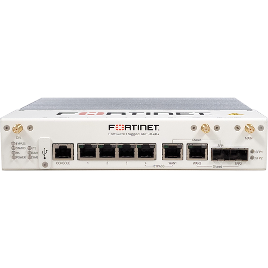 FortiGateRugged-60F-3G4G Hardware plus 5 Year FortiCare Premium and FortiGuard Unified Threat Protection (UTP) [FGR-60F-3G4G-BDL-950-60]