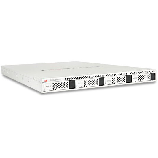 FortiMail-900F Email Security Appliance - 2 x GE SFP slots, 4 x GE RJ45 ports, dual AC power supplies, 4TB Default Storage [FML-900F]