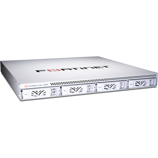 FortiRecorder-400F Network Video Recorder - 3x GE RJ45 ports, 1x4TB (4x8TB max) storage, 64ch [FRC-400F]
