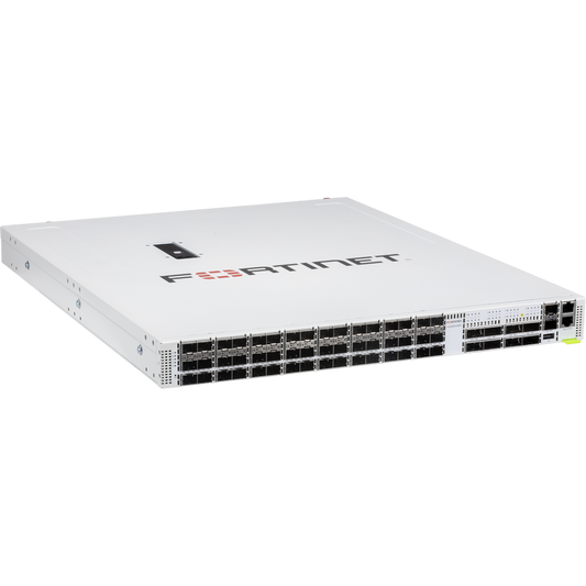 FortiSwitch-2048F-B2F Layer 2/3 FortiGate switch controller compatible switch with 48x 25G SFP28 + 8x 100G QSFP28 + 2x 10G SFP+. Dual AC power supplies. Back to front air flow. [FS-2048F-B2F]