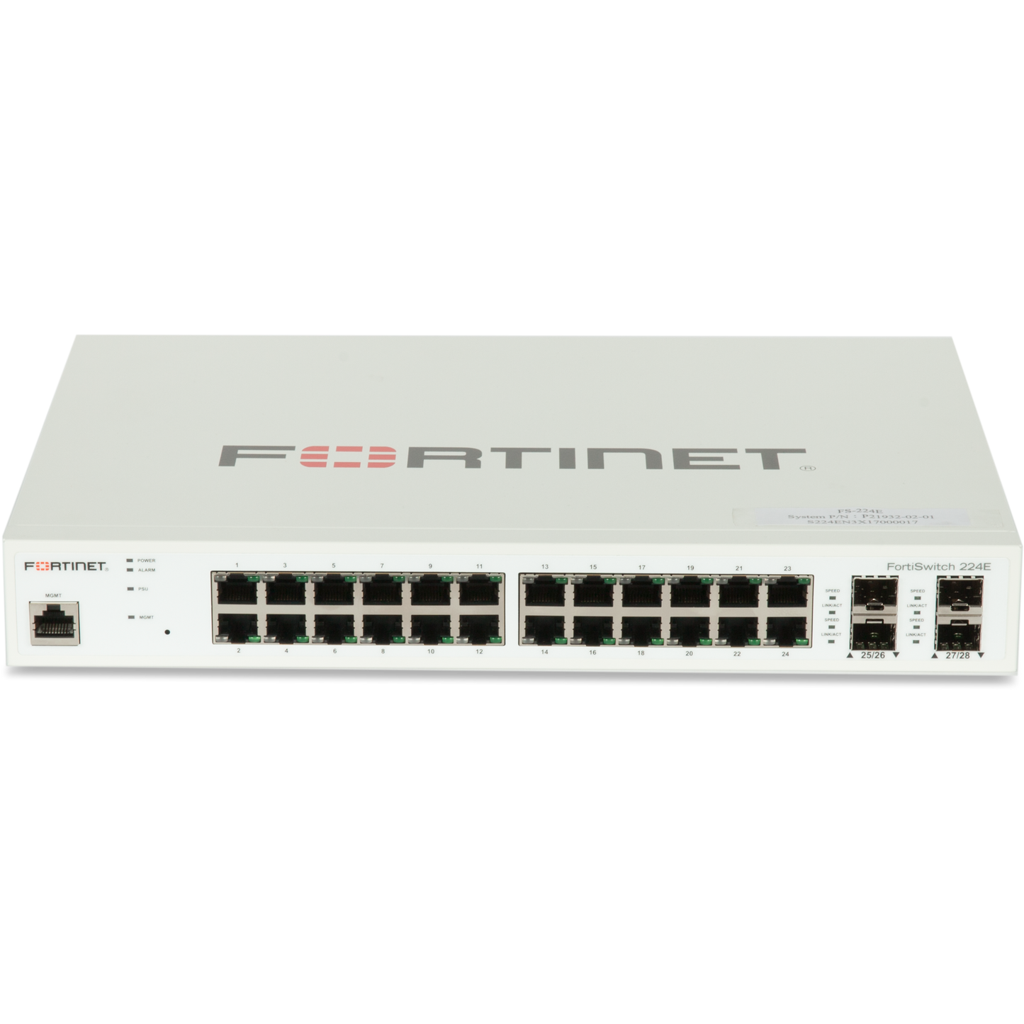 FortiSwitch-224E Layer 2/3 FortiGate switch controller compatible switch with 24 x GE RJ45 ports, 4 x GE SFP [FS-224E]