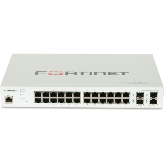 FortiSwitch-224E Layer 2/3 FortiGate switch controller compatible switch with 24 x GE RJ45 ports, 4 x GE SFP [FS-224E]