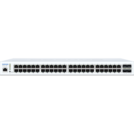 CS110-48P Sophos Switch - 48 port with PoE with Support, 1-year - UK power cord [LS14PZ12ZZPCUK]