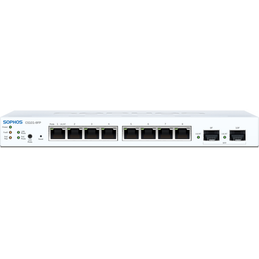 CS101-8FP Sophos Switch - 8 port with Full PoE with Support, 3-year - EU power cord [LS18FZ36ZZPCEU]