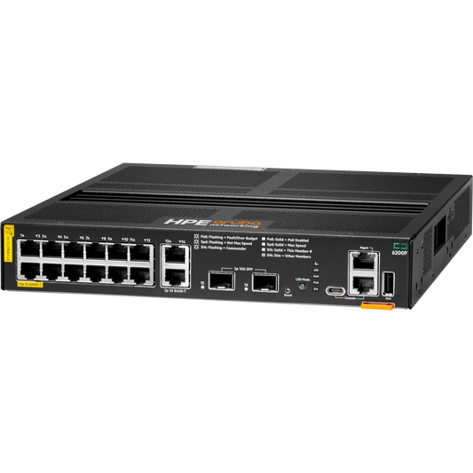 HPE Aruba Networking CX 6200F 12G Class4 PoE 2G/2SFP+ 139W Switch