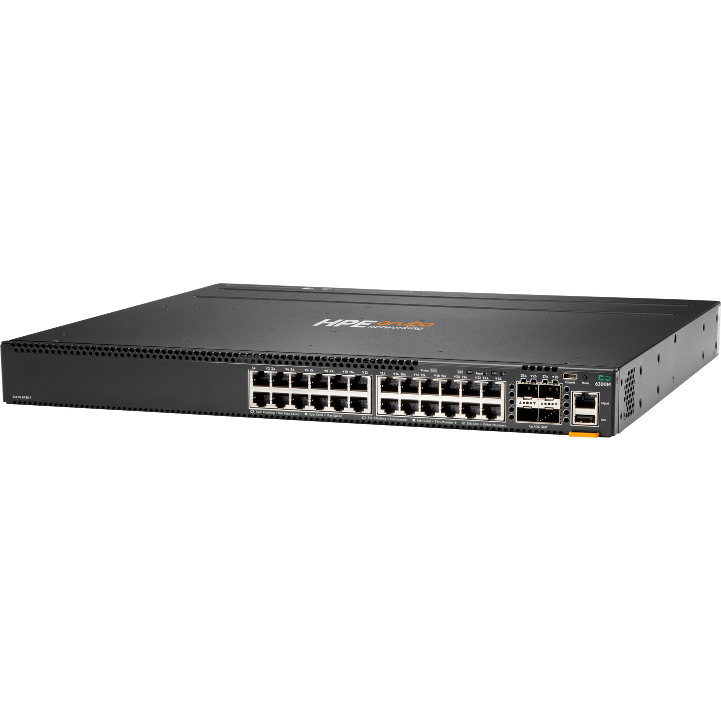 HPE Aruba Networking CX 6300M 24p 10M/100M/1G 4p SFP56 50G TAA Switch