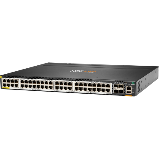 HPE Aruba Networking CX 6300M 48p Smart Rate 1G/2.5G/5G Class6 PoE 4p SFP56 50G TAA Switch